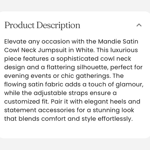 Mandie Satin Cowl Neck Jumpsuit by Meshki - Picture 6 of 12